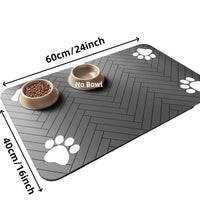 Absorbent Pet Feeding Mat with Waterproof Backing