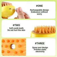 3-in-1 Electric Pet Grooming Comb with Massage & Spray