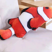 Interactive Plush Fish Cat Toy