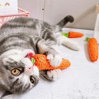 Carrot-Shaped Cat Chew Toy