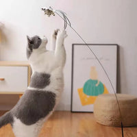 Interactive Cat Toy with Simulated Bird