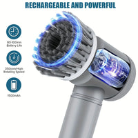 Cordless Electric Spin Scrubber with 6 Replaceable Brush Heads