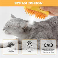 3-in-1 Electric Pet Grooming Comb with Massage & Spray