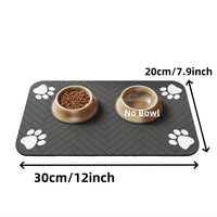 Absorbent Pet Feeding Mat with Waterproof Backing