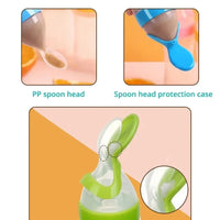 Silicone Baby Food Feeder with Dispensing Spoon