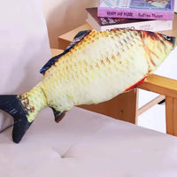 Interactive Plush Fish Cat Toy