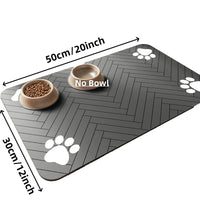 Absorbent Pet Feeding Mat with Waterproof Backing