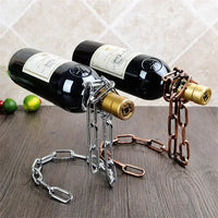 Magical Floating Chain Wine Rack