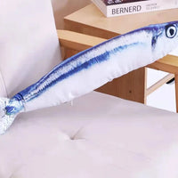 Interactive Plush Fish Cat Toy