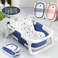 Folding Baby Bathtub with Real-Time Temperature Sensor