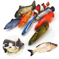 Interactive Plush Fish Cat Toy