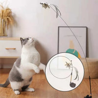 Interactive Cat Toy with Simulated Bird